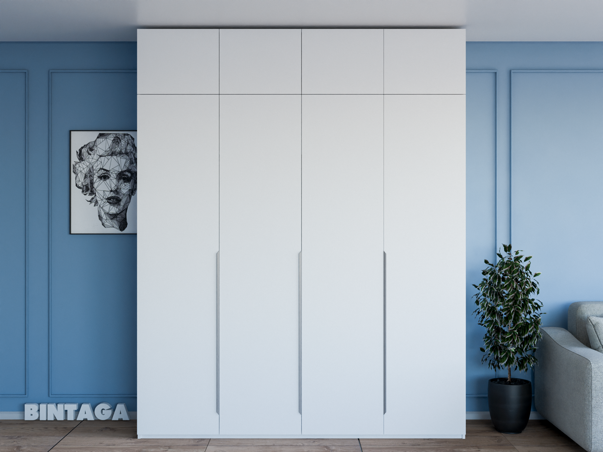 Пакс Альхейм 24 white (silver) ИКЕА (IKEA) изображение товара