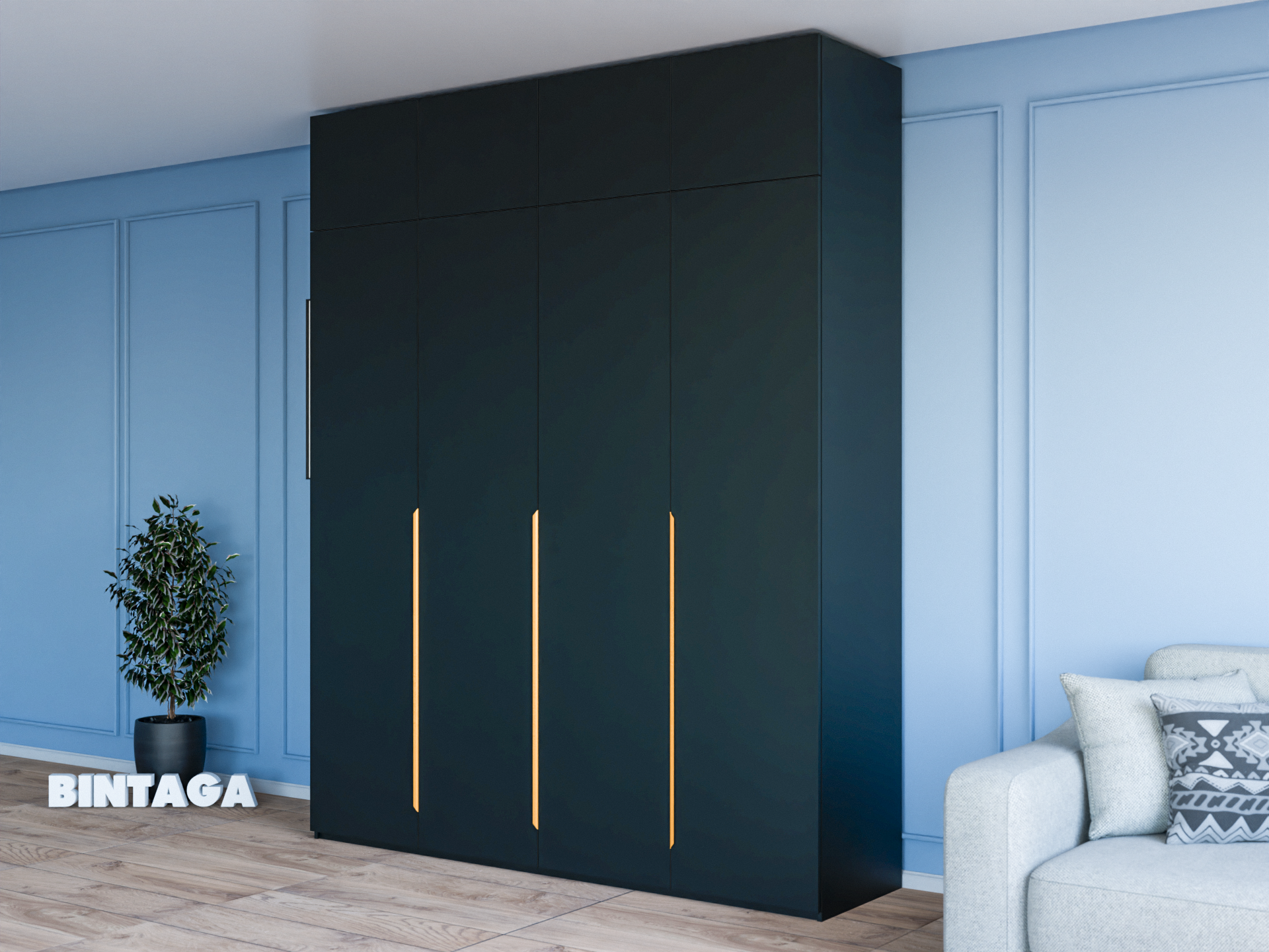 Пакс Альхейм 24 black (gold) ИКЕА (IKEA) изображение товара