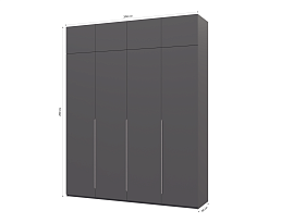 Изображение товара Пакс Альхейм 24 grey (silver) ИКЕА (IKEA) на сайте bintaga.ru